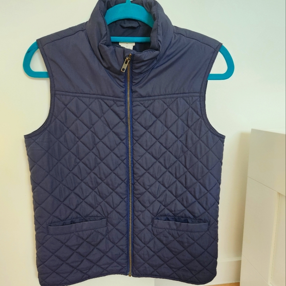 Jcrew vest blue quilted